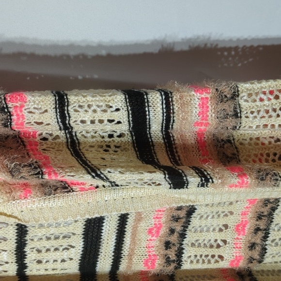 Love on a Hanger Striped Open front Long Cardigan Med Sleeveless - Picture 4 of 7